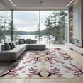 thumbnail image 2 of ODIKA 6'x9' Washable Area Rug Non-Slip, Chair-Friendly, Japanese Asian Inspired Symmetrical Branches Cherry Tufted Chinese for Dining Room, Under Table, Office Décor, 2 of 7