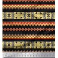 thumbnail image 1 of Soimoi Moss Georgette Fabric Damask & Aztec Southwestern Print Fabric by The Yard 42 Inch Wide, 1 of 3
