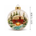 thumbnail image 3 of Clearance Christmas Story Ornament Glowing Ball Hanging, Light-up Sea Glass Decorations, Miniature Christmas Scene in Clear Acrylic Ball, Xmas Tree Ornament for Home, Holiday, 3 of 7