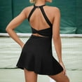 thumbnail image 4 of OSOLU Women Solid Color Tennis Dress With Built In Shorts Bra Workout Dress Athletic Dress For Women Fashionable Sundress Dresses For Women 2025 Elegant Classy, 4 of 7