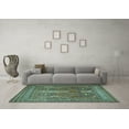 thumbnail image 3 of Ahgly Company Indoor Rectangle Persian Turquoise Blue Traditional Area Rugs, 6' x 9', 3 of 4