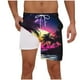 thumbnail image 1 of Pantalones Cortos para Hombre de Cintura Elástica con Bolsillos Pantalones de Playa de Impresión Casual, Poliéster Ligero de Moda para la Primavera Verano Al Aire Libre Y el Uso Diario, 1 of 5