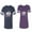 Men Navy / Women Purple, variant on My Favorite Prince Princess Is My Husband Wife Unisex Couple Matching Cotton Jersey style T-Shirt Contrasting stripes on sleeves (Men Navy / Women Black) (Men S / Women S)