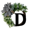 thumbnail image 6 of Simulation Alphabet Print Farmhouse Wreath - No Fading - 3D Bow Tie - Last Name Year Door Wreath Decoration - Household Decor, 6 of 8