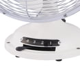 thumbnail image 5 of (2 pack) Better Homes & Gardens New 12 inch Retro 3-Speed Metal Tilted-Head Oscillation Table Fan White, 5 of 9