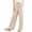 *Khaki, variant on ClodeEU Women's Striped Elastic Waist Wide Leg Pants,Casual Loose Fit Lounge Pants with Pockets Black,Women's Plus L