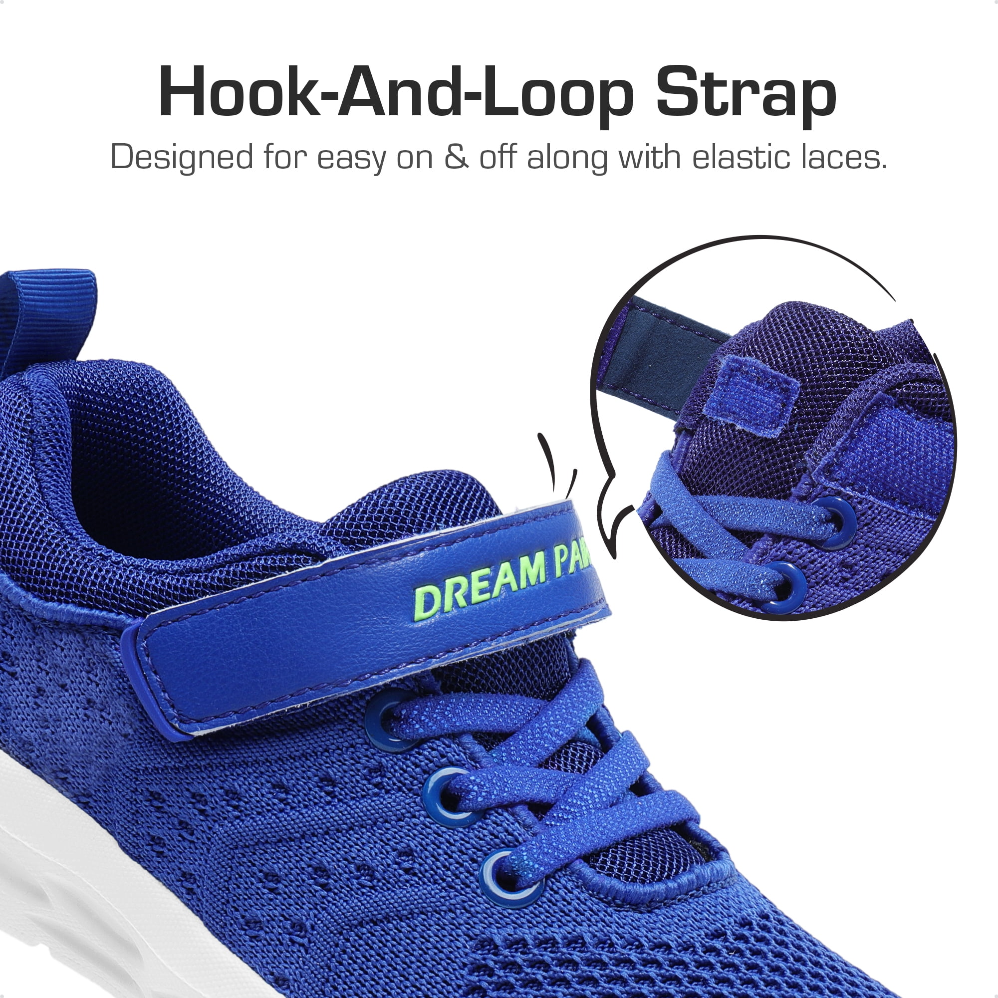 DREAM PAIRS Kids Boys Girls Fashion Sneakers Running Shoes Knit Athletic Shoes KD18001K Royal Blue Green Size 2 Little Kid Walmart