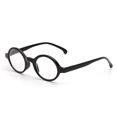 thumbnail image 1 of Round Reading Glasses Spring Hinge Readers Men Women Glasses for Reading c1 black +250, 1 of 6