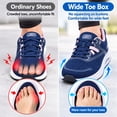 thumbnail image 6 of FefiYo Women's Wide Toe Box Orthotic Walking Shoes Arch Support Plantar Fasciitis Roseblue US 6.5, 6 of 13