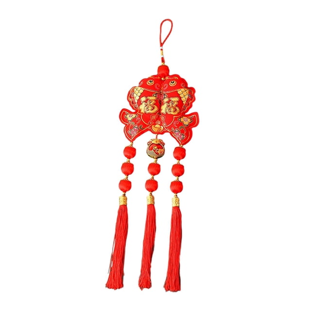 Decoración de año Nuevo Chino, colgante de borla para puerta, decoración Fengshui, adorno colgante para Festival de Primavera y vacaciones, decoración Estilo B mayimx Colgantes de año nuevo