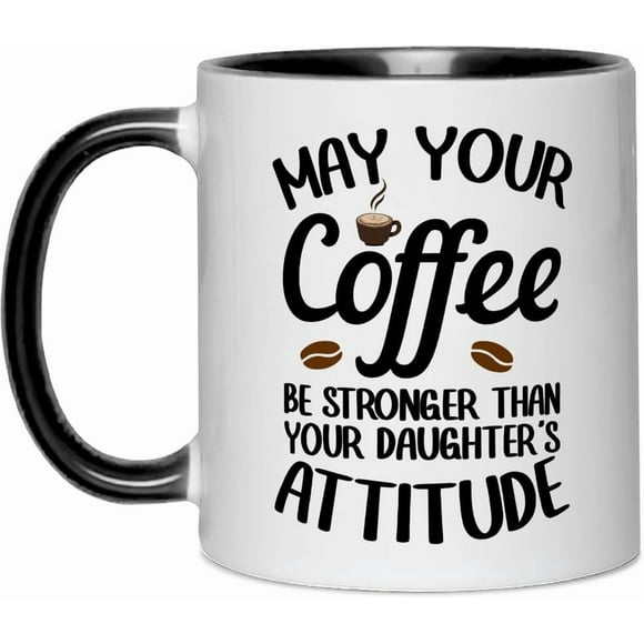Funny Gifts for Mom Dad from Daughter,Humorous Coffee Mug Gifts from Daughter, Hilarious Birthday Mother‘s Father‘s Day Thanksgiving Christmas Gifts for Mom Dad 11OZ Tea Cup