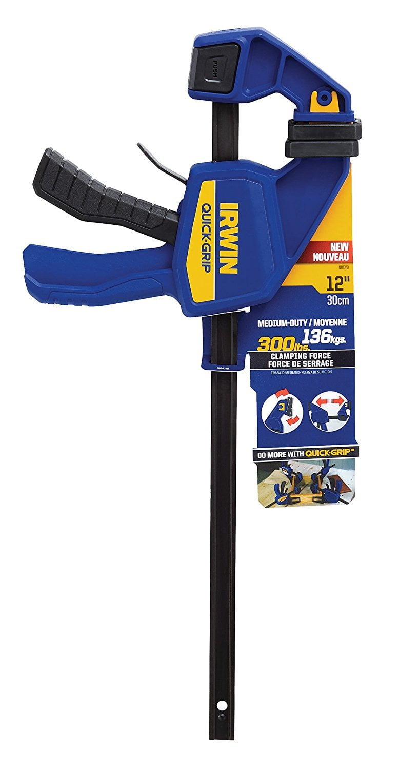 IRWIN Quick-Grip 1-Handed Medium-Duty Bar Clamp/Spreader (12 Inch), 1964718