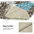 thumbnail image 5 of Brown Blue Pillow Covers 18x18 Inch 2 Pcs, Summer Geometric Elegant Dahlia Decorative Throw Pillows, Dark Teal Flower Outdoor Decor Pillowcase Square Cushion Cover Gift for Couch, 5 of 6