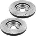 thumbnail image 3 of Motorbymotor Front Rotors, 303mm Drilled & Slotted Design Brake Rotor Replacement for 2010-2017 Chevrolet Equinox GMC Terrain Disc Brake Rotor (All Models) 55178, 3 of 4