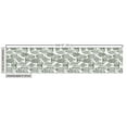 thumbnail image 3 of Nature Fabric by the Yard, Horizontally Arranged Monochromatic and Geometric Leaf Motifs with Stripes, Decorative Upholstery Fabric for Sofas and Home Accents, Dark Green and White by Ambesonne, 3 of 5