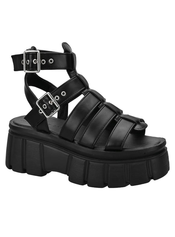 Black Gladiator Sandals