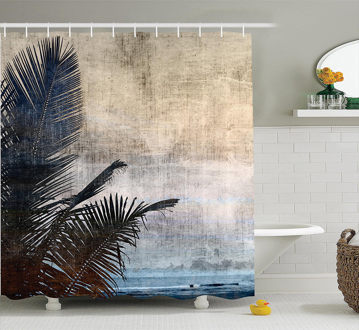 Details about   Green Shower Curtain Mountain Road Landscape Print for Bathroom 