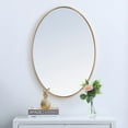 thumbnail image 2 of Metal frame oval mirror 34 inch in Brass, 2 of 5