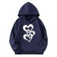 thumbnail image 3 of Sudaderas con capucha para niños y niñas, sudaderas casuales de manga larga, lindas sudaderas de gran tamaño con bolsillo de polar, chaquetas para niñas, 3 of 4