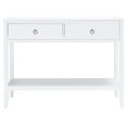 SAFAVIEH Tegan Contemporary White Wood Console Table with Drawer (42 in ...