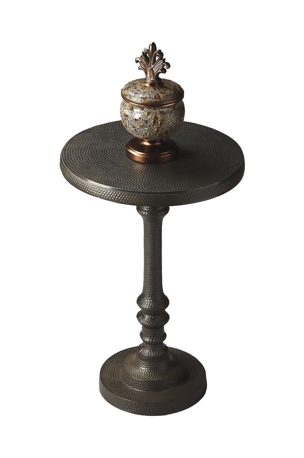 Offex Transitional Round Pedestal Accent Table Bronze