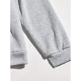 thumbnail image 4 of Women's Besties Heart & Letter Print Fleece-Lined Hoodie with Kangaroo Pocket - Cozy Casual Pullover Sweatshirt for All Seasons, Machine Washable, Cute Hoodie, Everyday Comfort Wear, 4 of 6