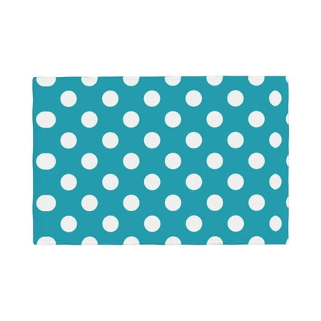 

Placemats Set of 4 Sky Blue And White Polka Dot Place mats for Dining Table Indoor/Outdoor Cute Heat Resistant Washable Table Mats(18 x 12 )