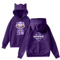 thumbnail image 1 of pop Huntrix Print Cat Ears Hoodie with De-mon Sweatshirt Huntrix Movie Fashion Streetwear Long Sleeve Print Soft Sweatshirt XL, 1 of 4