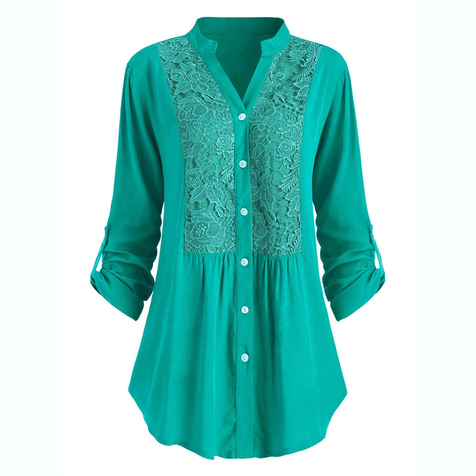 TIMIFIS Chemise Femme à Boutons Manches Longues Décontractée Coupe Ample Col en Lin Blouse de Travail - Automne