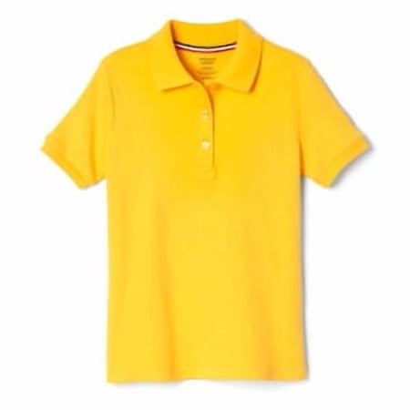 French Toast Girls School Uniform Short Sleeve Picot Collar Interlock Polo Shirt