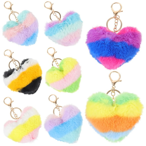 8 Pcs Bag Decorative Pendant Keychain Rings Charms Purse for Handbags Keychains Miss
