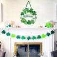 thumbnail image 6 of Household Pendant, Ongmies Wooden St. Day Decoration Door Wreath for Front Door Sign Wall Signs Spring Decoration Irish Sign Welcome Hanging for Home Decor Outdoor I, Green, 6 of 7