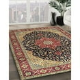 thumbnail image 3 of Ahgly Company Machine Washable Indoor Round Traditional Fall Leaf Brown Green Area Rugs, 3' Round, 3 of 7