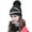 Black, variant on Women Winter Hat Scarf Mask 3 in 1 Fleece Lined Knitted Warm Beanies Hats Scarfs Set with Pompom