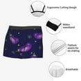 thumbnail image 3 of Pofeuu Eggplant Print Men’s Boxer Briefs, Moisture-Wicking Underwear, Regular,Trunk-Small, 3 of 5