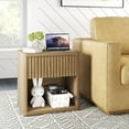 thumbnail image 7 of Night Stand Set 2, 22.8" Wide Fluted Nightstands with Drawer and Storage, Mid Century Bedside Table End Table, Large Modern Wood Nightstand for Bedroom Sofa Office, 7 of 7