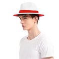 thumbnail image 3 of SAYOO Sombrero de lana de otoño neutro, sombrero de Fedora de doble cara de moda con cinta decorativa SAYOO moda, 3 of 8
