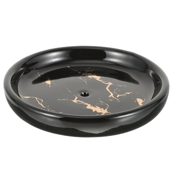 Soap Dish Soap Tray Load-bearing Soap Holder 11x2cm Black