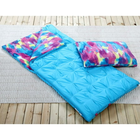 Sleeping Bag And Pillow Cover Blue Tie Dye Indoor Outdoor Camping Sleeping Bag And Pillow Cover Blue Tie Dye Indoor Outdoor Camping Youth Kids S