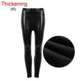 thumbnail image 1 of Super Elastic Brushed Stretchy Black Tight Leggings Trousers PU Leather Pencil Pants Skinny High Waist Yoga Pants M THICKENING, 1 of 1