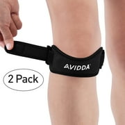 AVIDDA Patella Knee Strap 2 Pack, Patella Stabilizing Knee Brace Support Pain Relief Adjustable Brace Band for Tendonitis, Arthritis, Running, Hiking, Soccer, Squats, Basketball, Volleyball