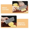 thumbnail image 6 of RUNROTOO 1Pack Silver Crinkle Chopper with Wood Handle for Kitchen Gadget Home Cooks and Professional Chefs, 6 of 8