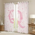 thumbnail image 2 of Erosebridal Initial O Letter Curtains for Living Room, Cute Bowknot 30%-50% Blackout Curtains Set of 2 (42x84), Dreamy Princess Decor, 2 of 5