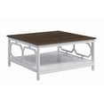 thumbnail image 1 of Convenience Concepts Table Basse Carrée Oméga 36 Pouces Fini Bois Espresso et Blanc, 1 of 4