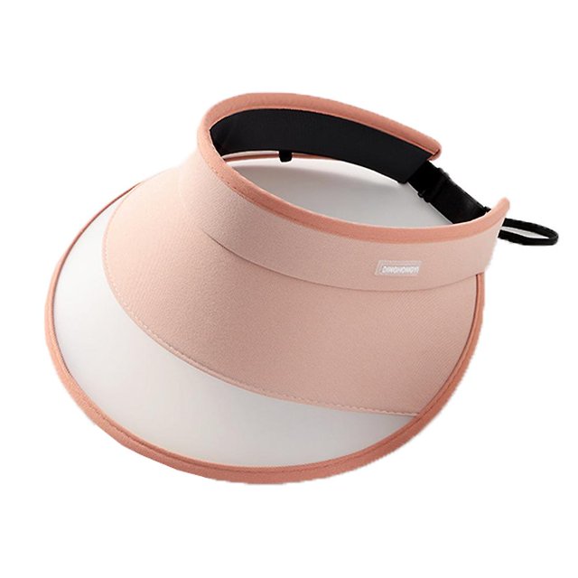 Sombrero de copa vacío de verano para mujer, protector solar al aire libre, sombrero para el sol con ala ampliada, capucha ajustable, estilo esmerilado