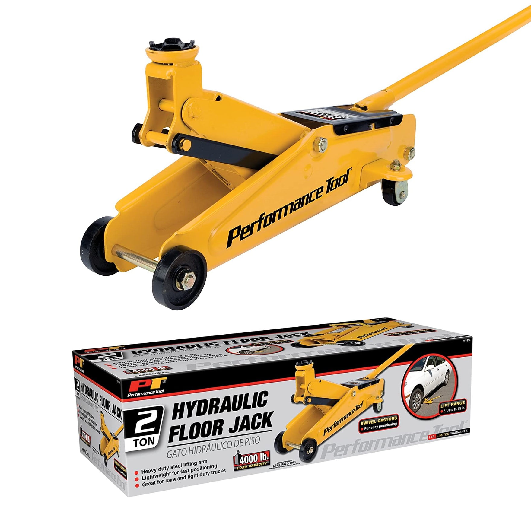 Performance Tool W1611 2 25 Ton 4500 Lbs Trolley Jack With Storage