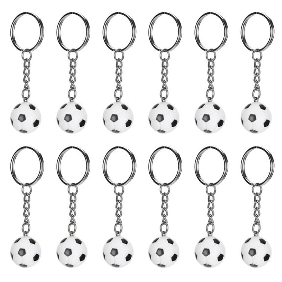 12 Pcs Soccer Ball Keychains Mini Simulation Soccer Pendant For Party Gift School Prize
