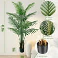 thumbnail image 2 of Artificial Plants Fake Palm Tree 4ft Fake Tree Tropical Palm Leaves Faux Palm Plants for Home Decor Office Living Room Porch Patio Perfect Housewarming Gift 2 Pack, 2 of 8