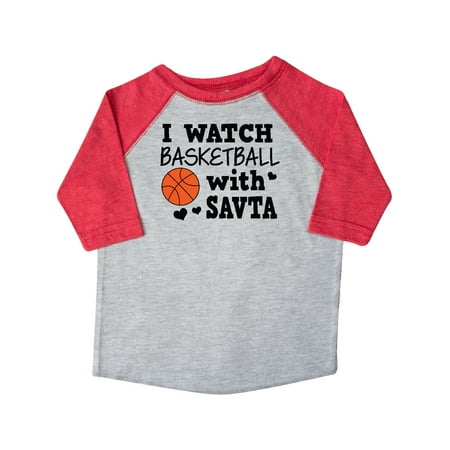 

Inktastic I Watch Basketball with Savta Gift Toddler Boy Girl T-Shirt