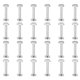 thumbnail image 1 of Tornillos Chicago M4x25mm, 25 juegos de tornillos de latón con ranura para encuadernación, remaches para cinturones de cuero, álbumes de recortes y fotos, plateados, 1 of 7